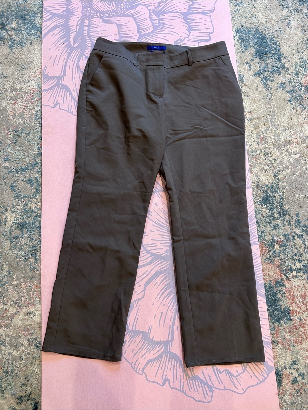 Apt. 9 Women's Brown/ Gray Straight Leg Dress Pants